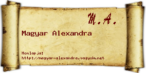 Magyar Alexandra névjegykártya