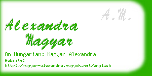 alexandra magyar business card